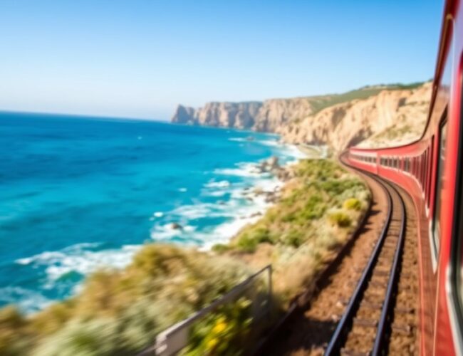 Geniet van een ontspannen treinreis langs de spaanse kustlijn